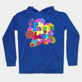 Pretty Flower Power Peace and Love Hippy Design Hoodie